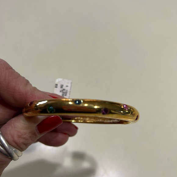 Bloomingdales bought Beautiful Gold Bangle Bracelet with Multi-Colored Stones - Picture 9 of 16